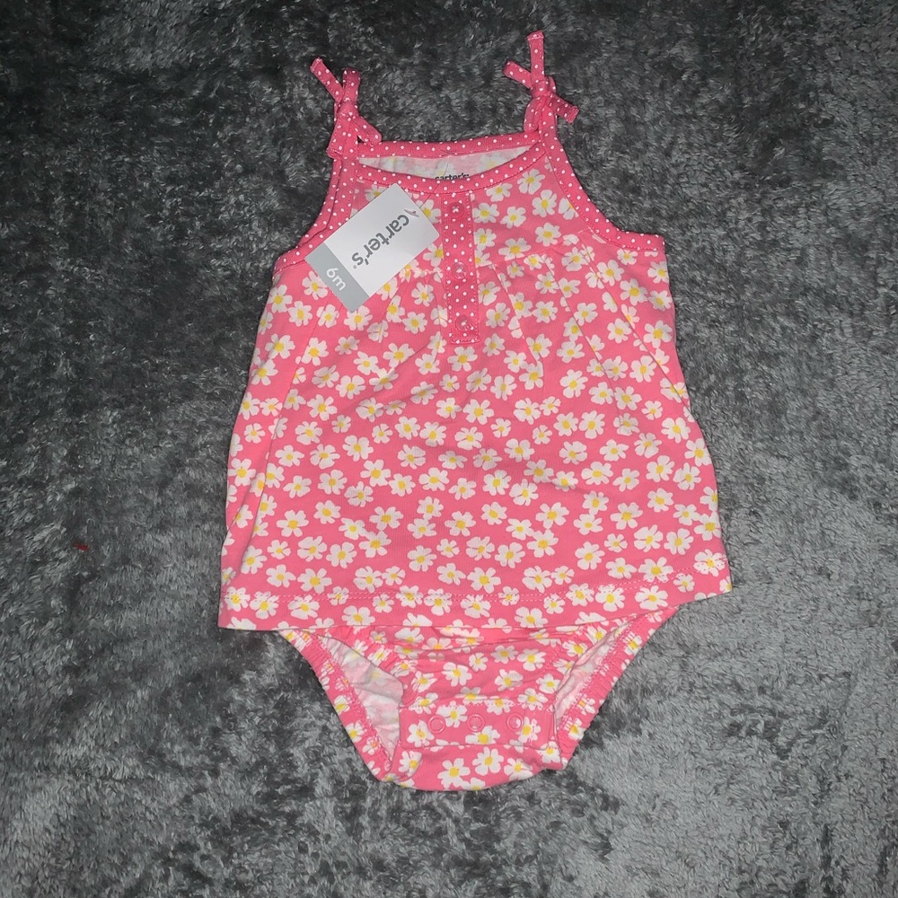 Pink floral bodysuit